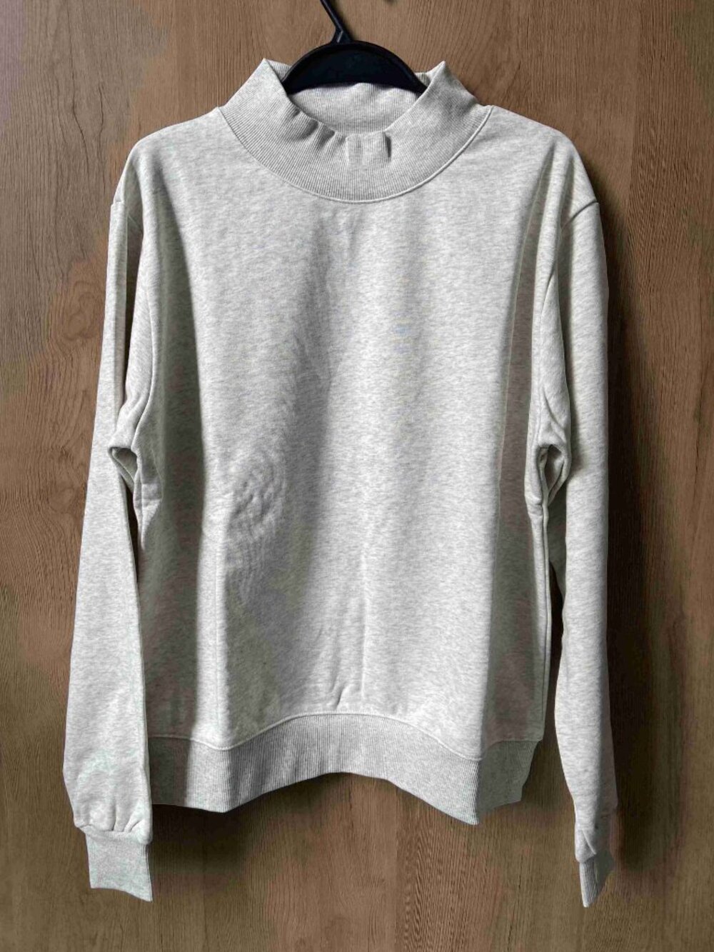 PARKE Gray Mock Neck Pullover Sweatshirt Bold Back Graphic Logo - Picture 2 of 7